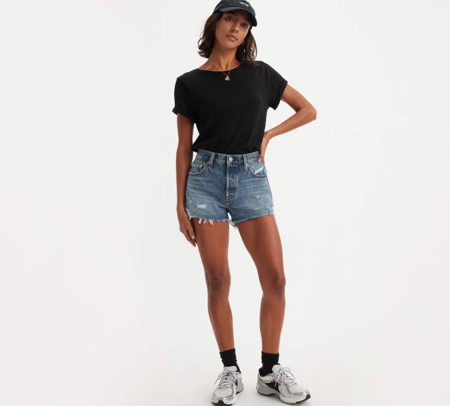 Women LEVI STRAUSS CANADA Bottoms | Levi'S- 501® High Rise Women'S Shorts The Future Is Now