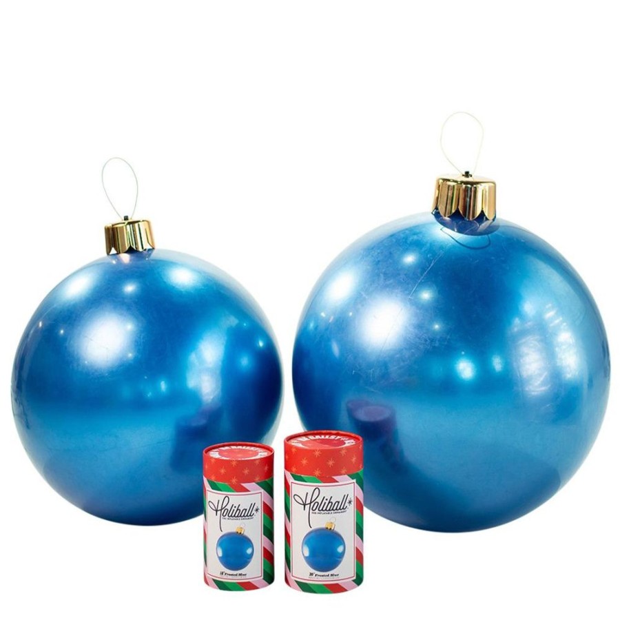 Cottage Kitchen HOLIBALL Decor | Holiball- 18" Frosted Blue Inflatable Ball