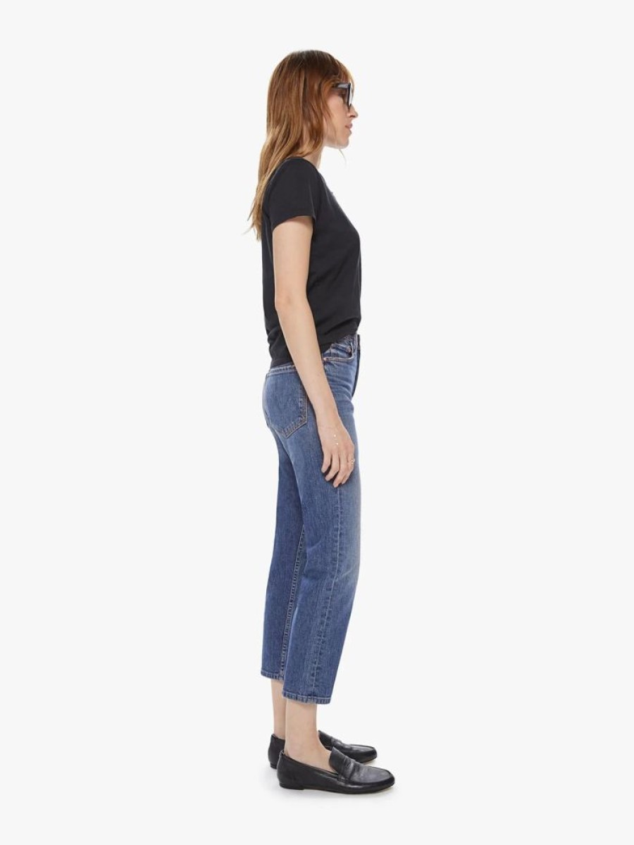 Women MOTHER Bottoms | Mother Denim- Ladies The Tomcat Jeans Kneeling On Stones