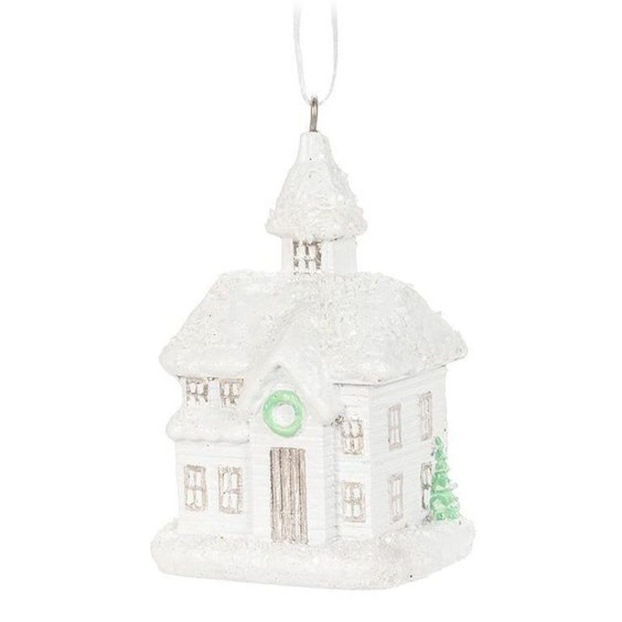 Cottage Kitchen ABBOTT Ornaments | Abbott- Glitter Church Ornament