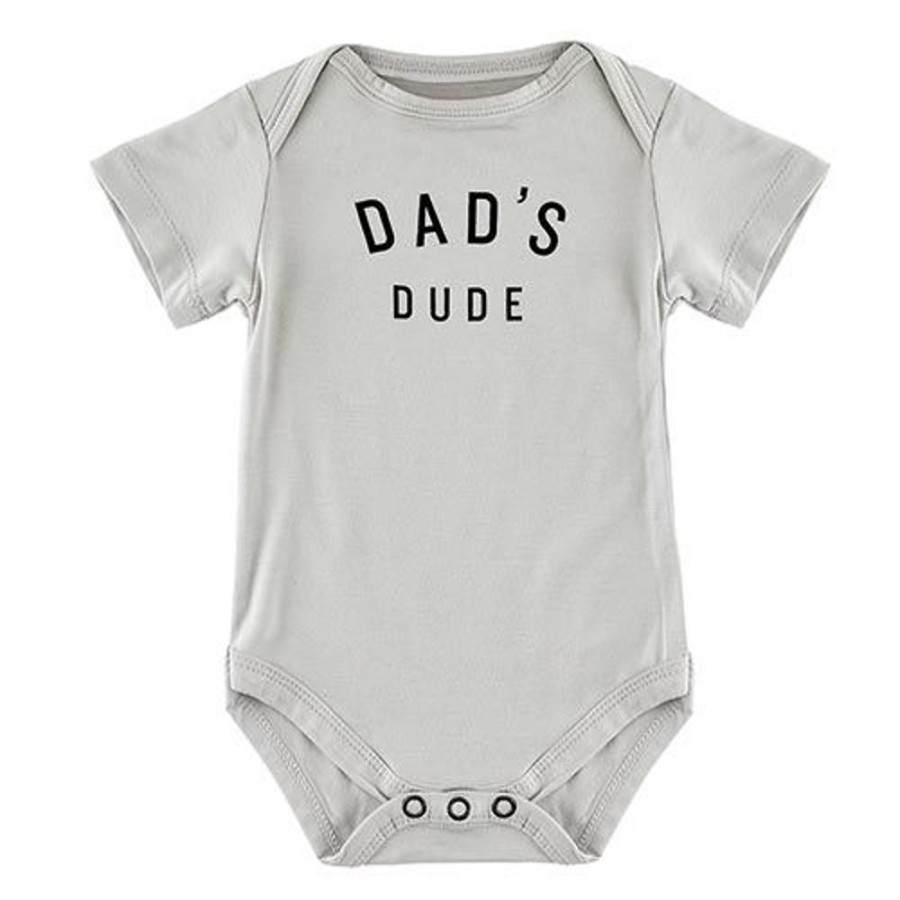 Kid STEPHAN BABY Tops | Stephan Baby- Dads Dude Snap Shirt Grey