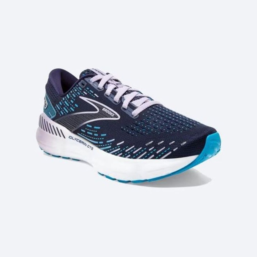 Women BROOKS Casual Footwear | Brooks- Women'S Glycerin Gts 20 Athletic Shoe Peacoat-Ocean