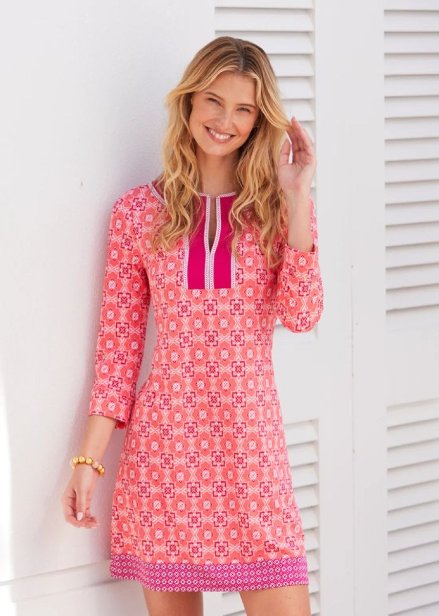 Women CABANA LIFE Dresses | Cabana Life- Embroidered Tunic Dress Napa