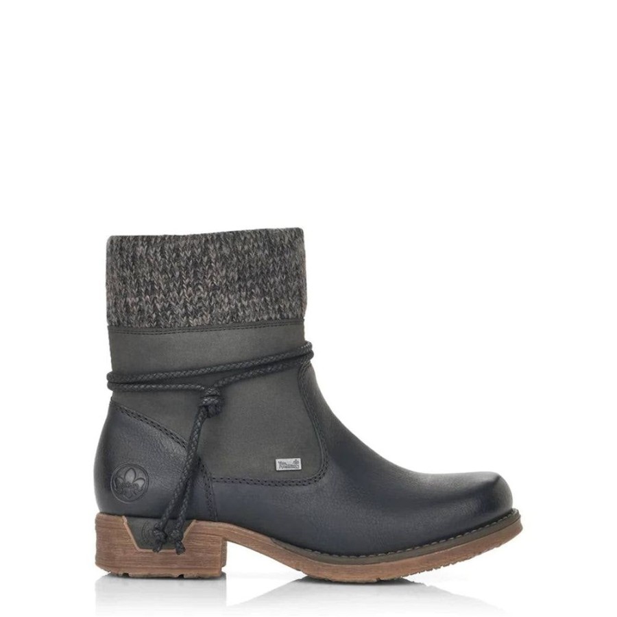 Women RIEKER Casual Footwear | Rieker- Ladies Boot 79688-00 Black