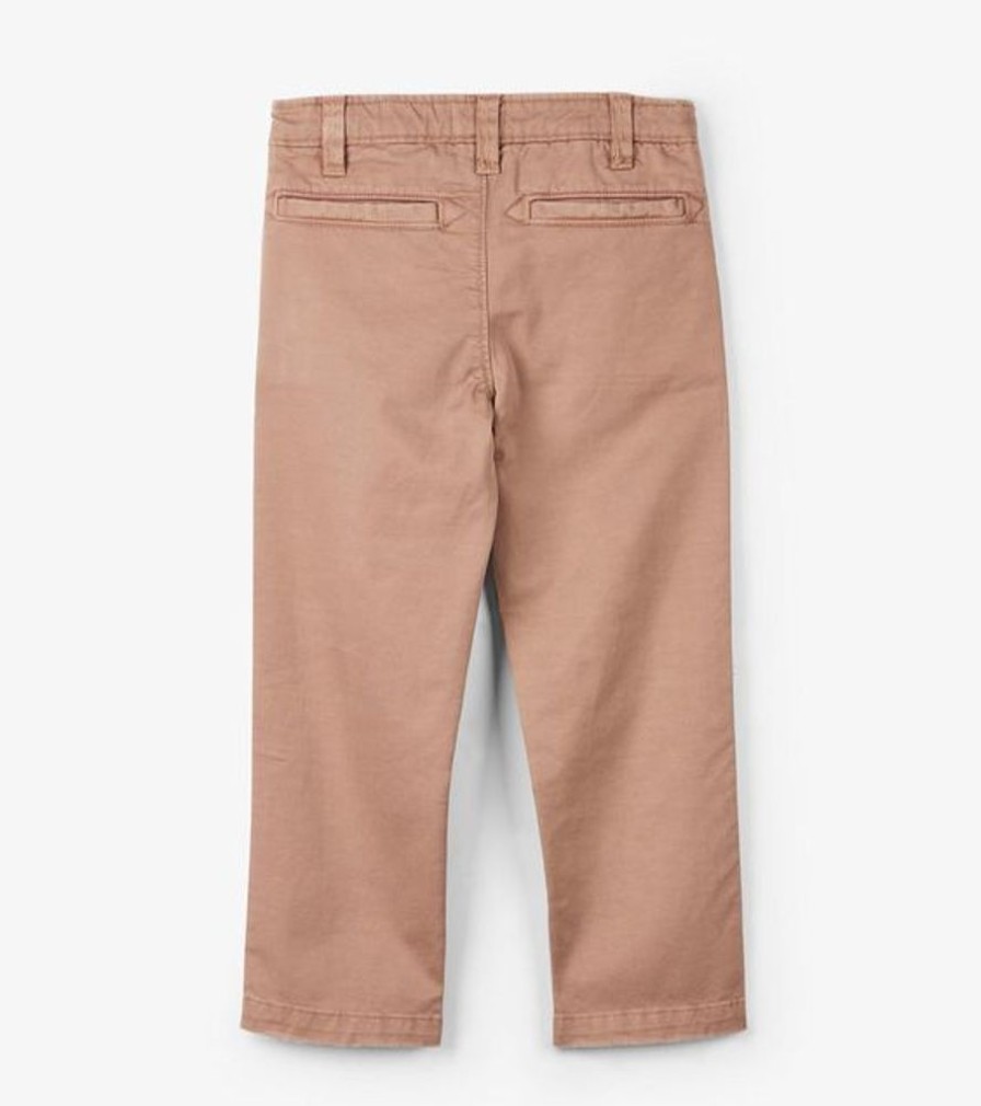 Kid HATLEY Bottoms | Hatley- Boys Grey Twill Pants Thatched