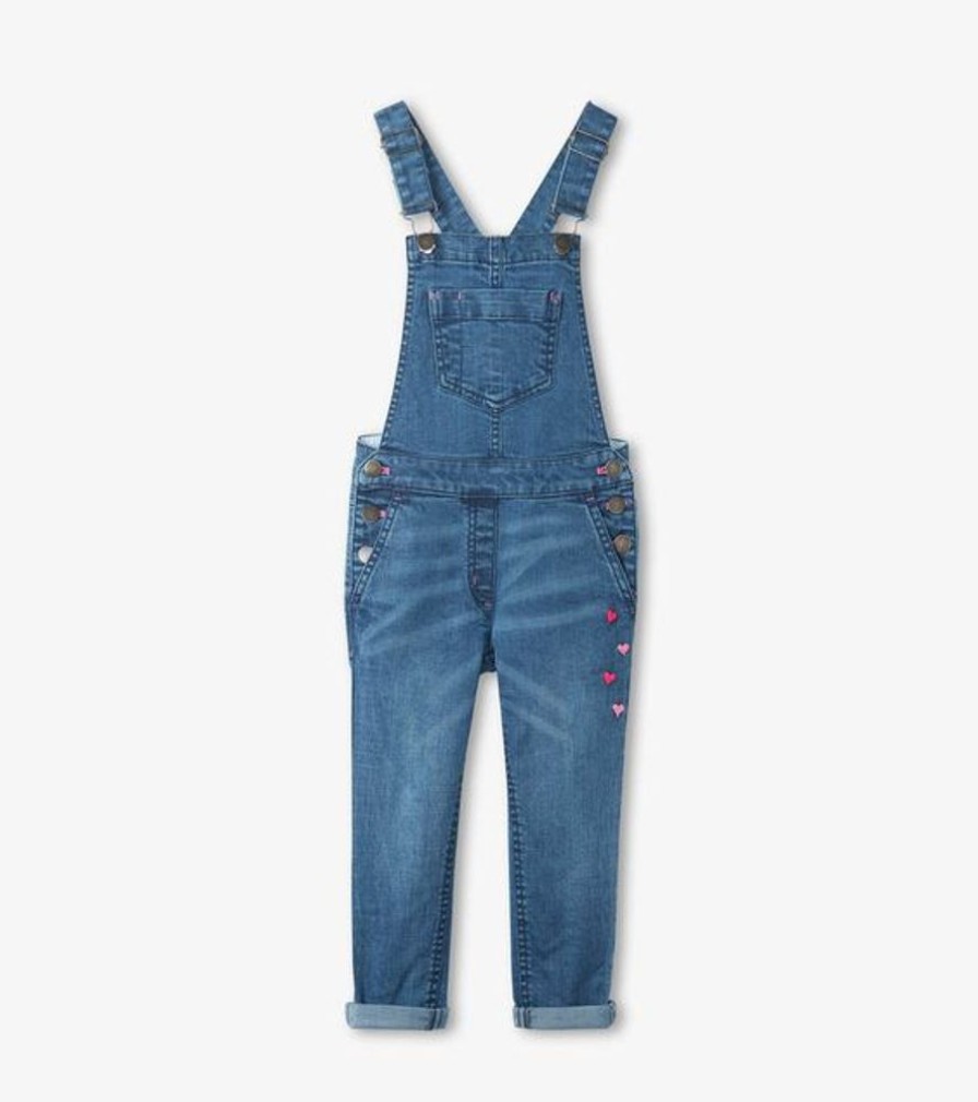 Kid HATLEY Sets | Hatley- Girls Strech Overalls Denim