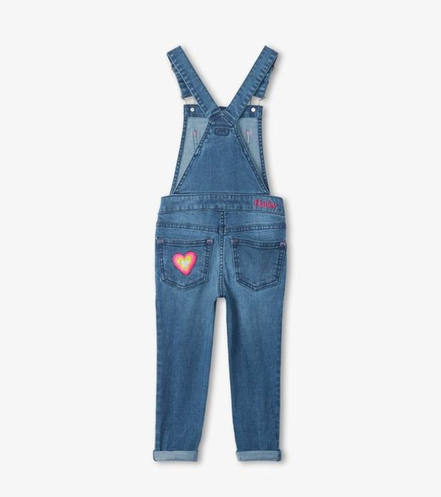 Kid HATLEY Sets | Hatley- Girls Strech Overalls Denim