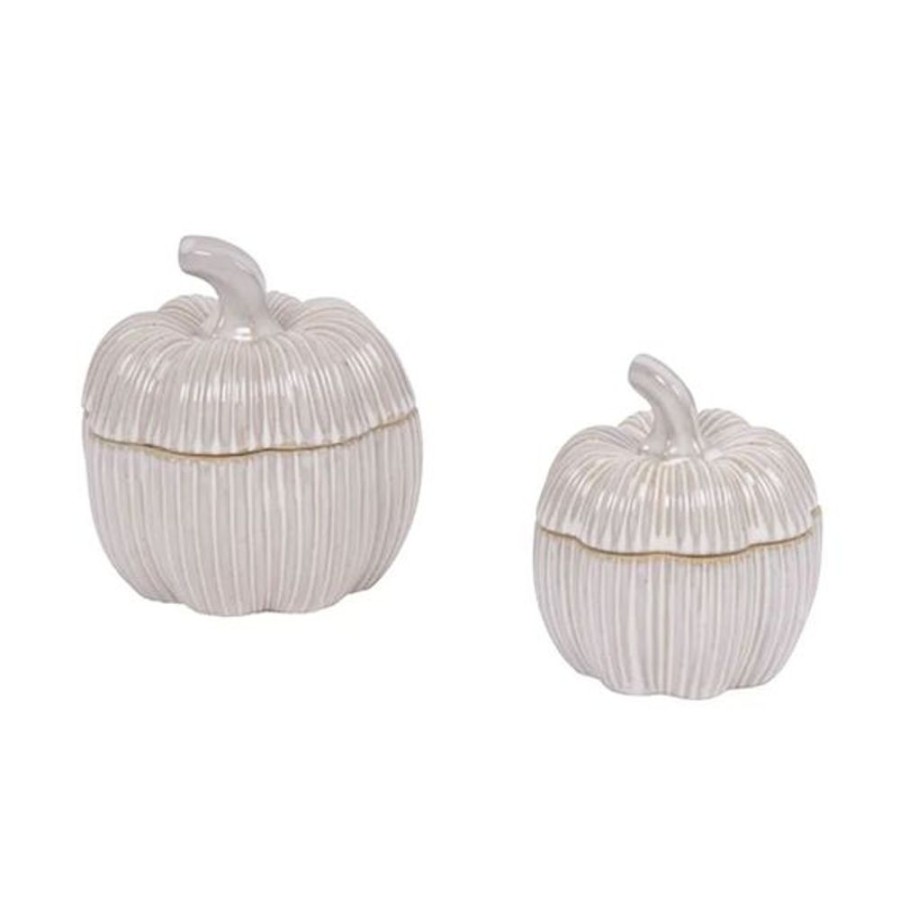 Cottage Kitchen HARMAN Decor | Harman- Pumpkin Canisters Set Of 2