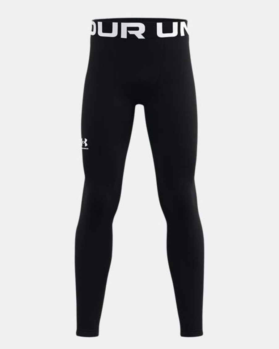 Kid UNDER ARMOUR Bottoms | Under Armour- Boys' Coldgear® Leggings Black