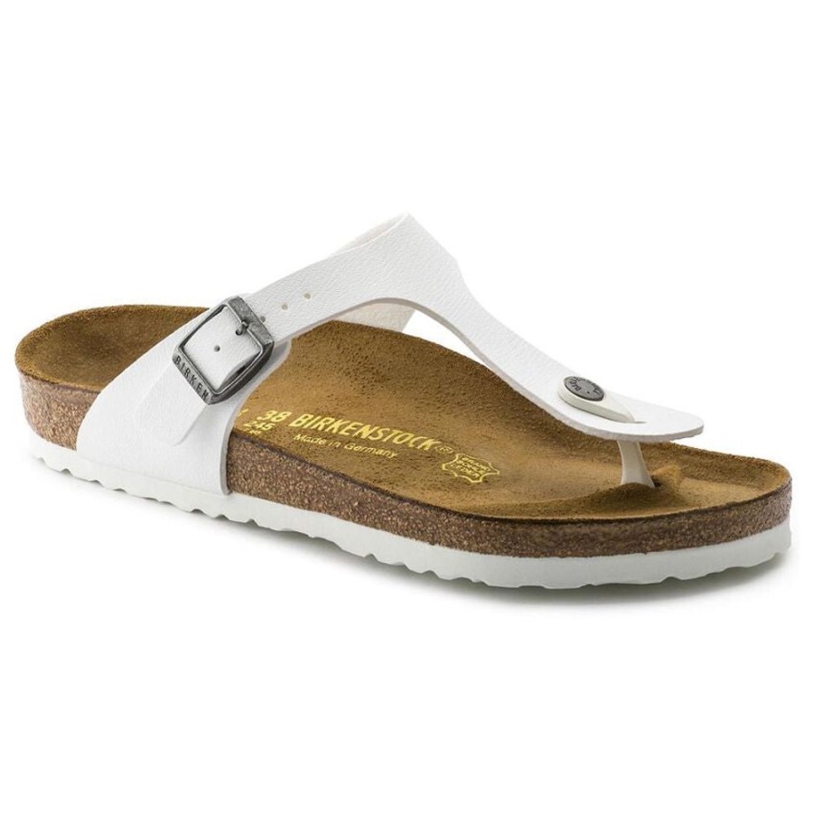 Men BIRKENSTOCK Sandals | Birkenstock- Unisex Gizeh Birko-Flor Sandal White