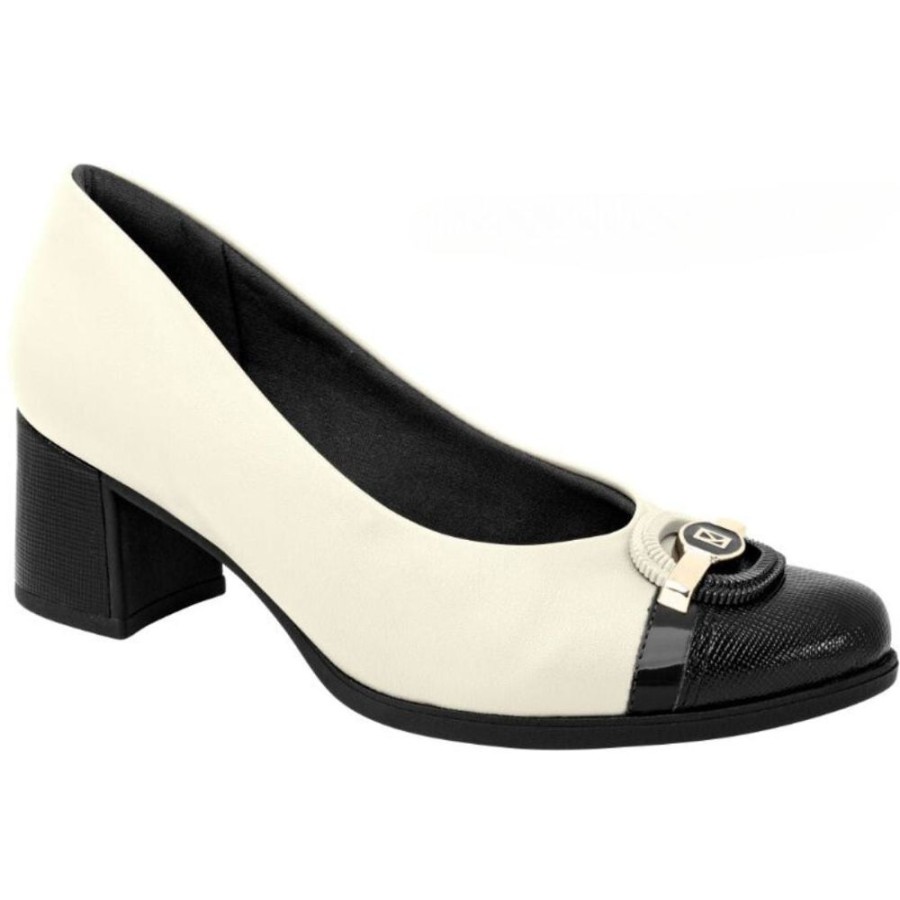 Women PICCADILLY Casual Footwear | Piccadilly- Women'S L1-654030L Dress Shoe Offwhite-Black