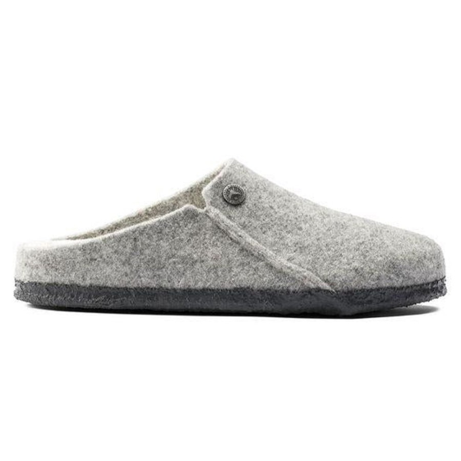 Women BIRKENSTOCK Casual Footwear | Birkenstock- Women'S Zermatt Sherling Wool Felt Shoe Light Grey