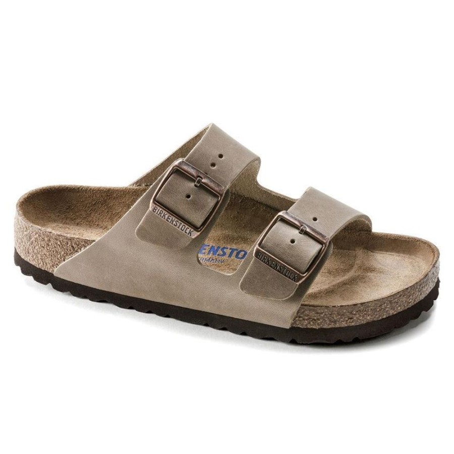 Women BIRKENSTOCK Sandals | Birkenstock- Arizona Soft Footbed Oiled Leather Sandal Tobacco