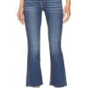 Women 7 FOR ALL MANKIND Bottoms | 7 For All Mankind- Women'S High Waisted Slim Kick Jeans Blue Print