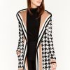 Women FRANK LYMAN Tops | Frank Lyman- Tri Tone Houndstooth Jacket Black-Taupe