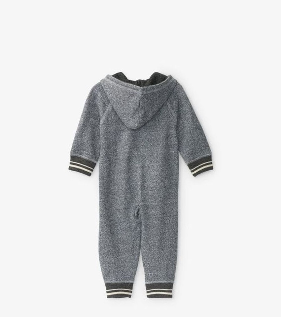 Kid HATLEY Sets | Hatley- Kids Marled Heritage Romper Grey