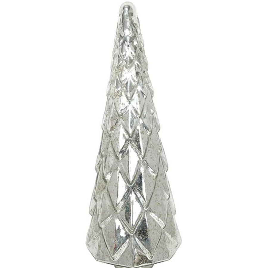 Cottage Kitchen INDIA HOUSE Decor | India House- Silver Faceted Christmas Tree