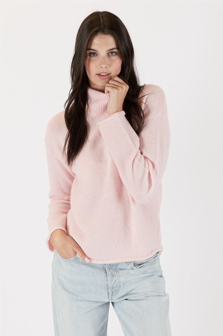 Women LYLA & LUXE Tops | Lyla & Luxe- Ladies Mila Sweater Pink