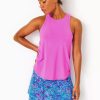 Women LILLY PULITZER Activewear | Lilly Pulitzer- Upf 50+ Luxletic Westley Active Tank Orchid Oasis