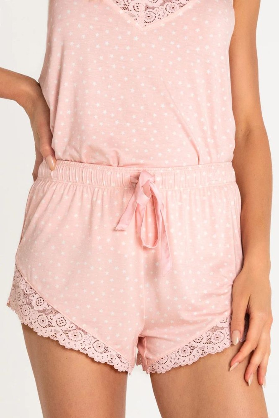 Women PJ SALVAGE Sleepwear & Lounge | Pj Salvage- Women Love & Lace Short Pink Tint