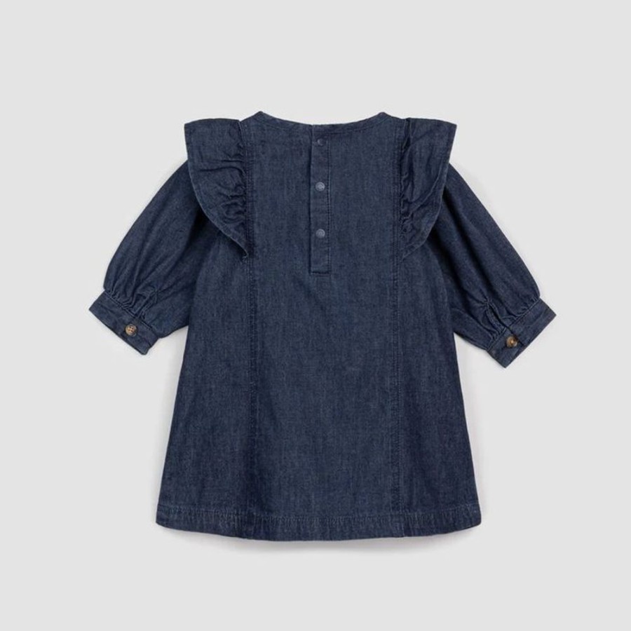 Kid MILES THE LABEL Dresses & Rompers | Miles The Label- Kids Indigo Chambray Dress Dark Denim