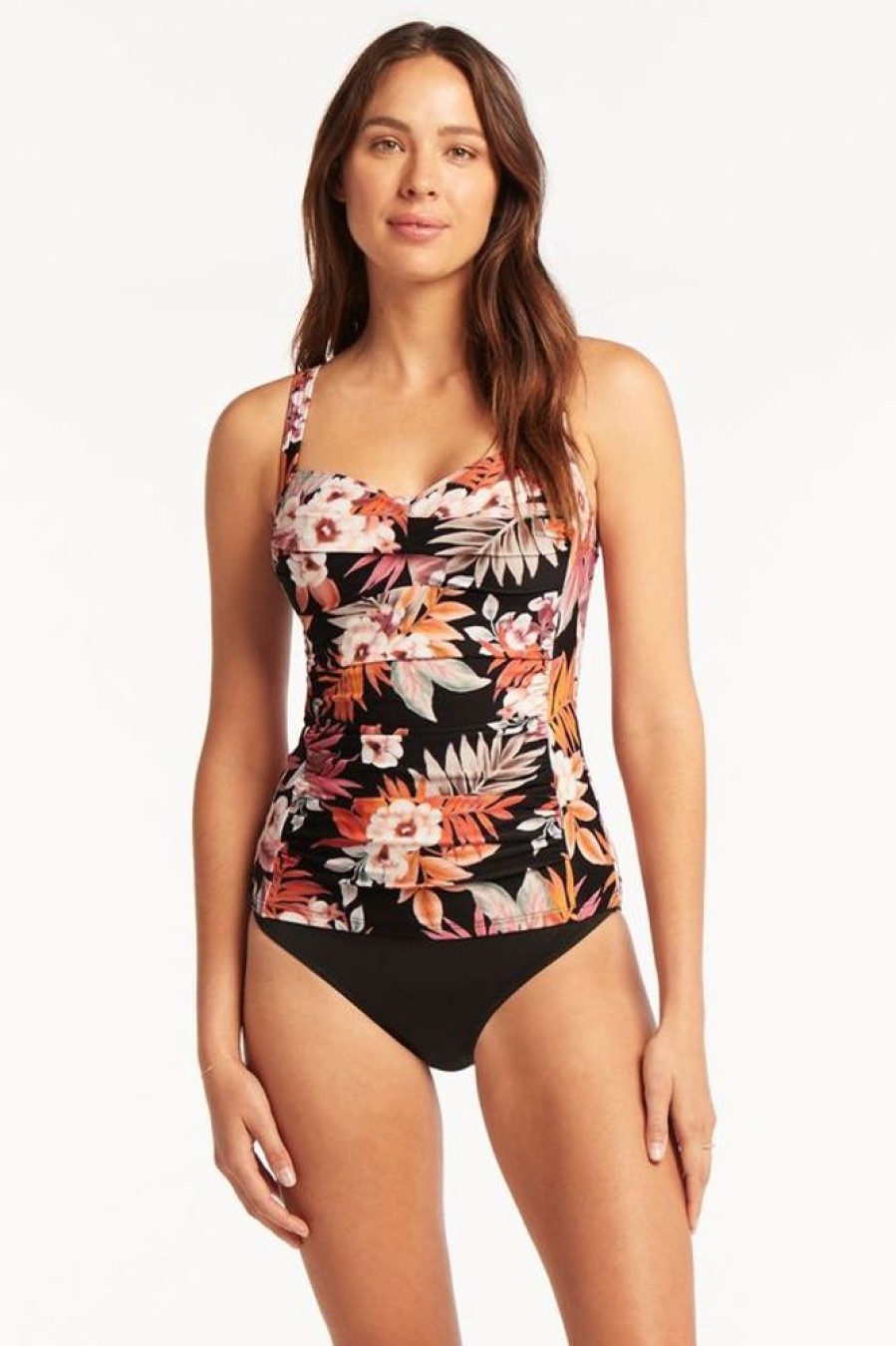 Women SEA LEVEL Tops | Sea Level- Ladies Escape Twist Front Multifit Singlet Swim Top