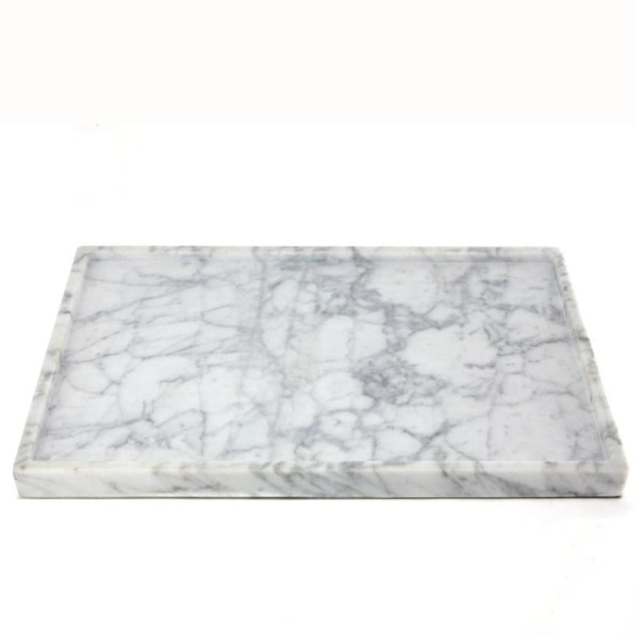 Cottage Kitchen NATURAL LIVING Barware | Natural Living- Marble Deco Tray 30X20Cm