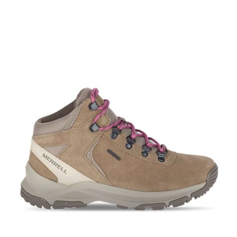 Women MERRELL Casual Footwear | Merrell- Ladies Erie Mid Wp Hiking Boot Brindle