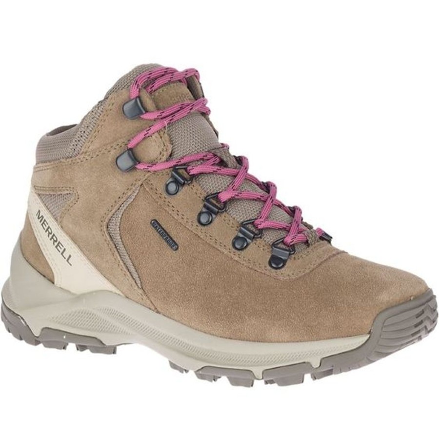 Women MERRELL Casual Footwear | Merrell- Ladies Erie Mid Wp Hiking Boot Brindle