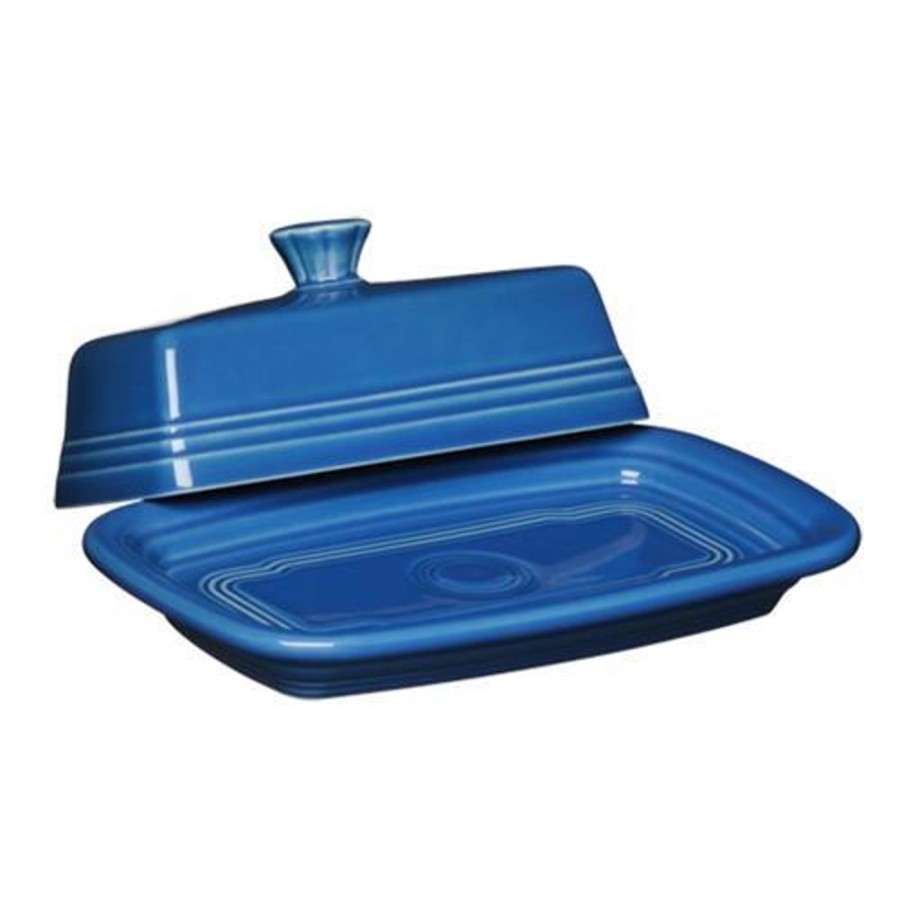 Cottage Kitchen FIESTA Dinnerware | Fiesta-Extra Large Butter Dish Lapis