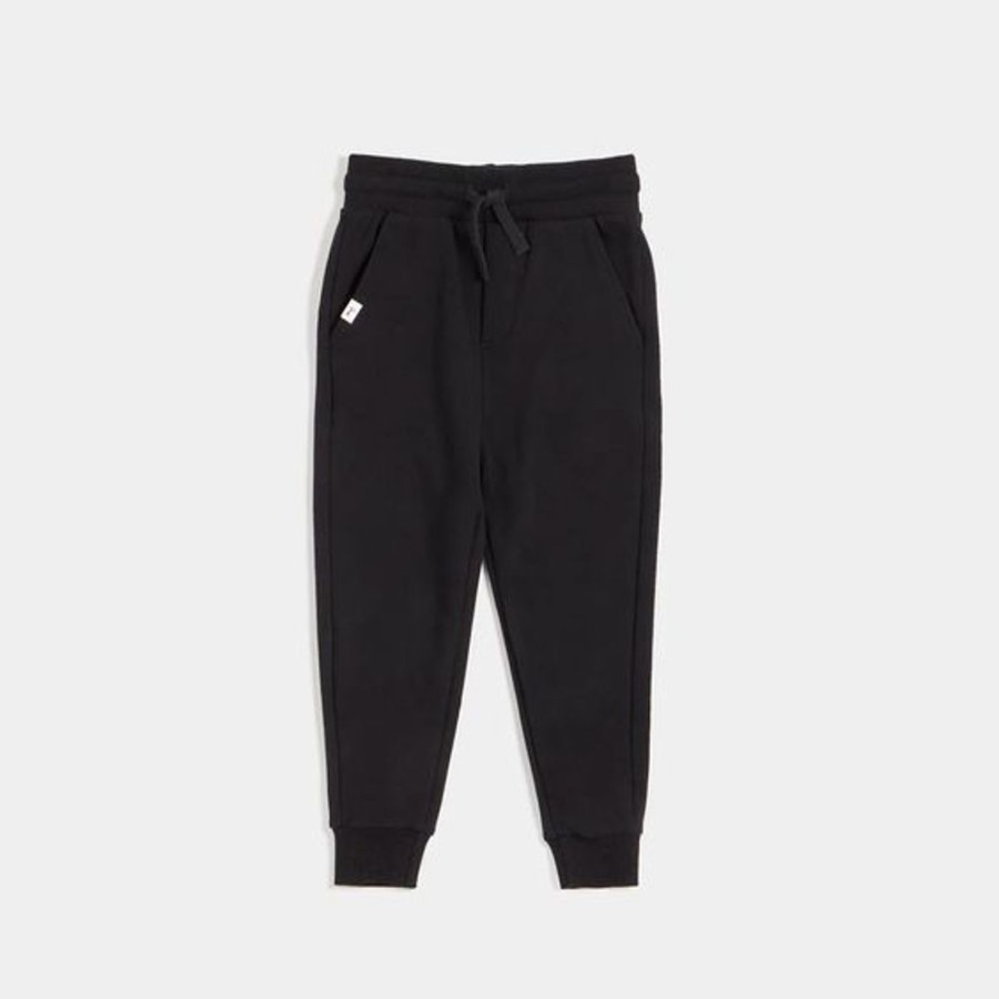 Kid MILES THE LABEL Bottoms | Miles The Label- Kids Basic Pure Jogger Black