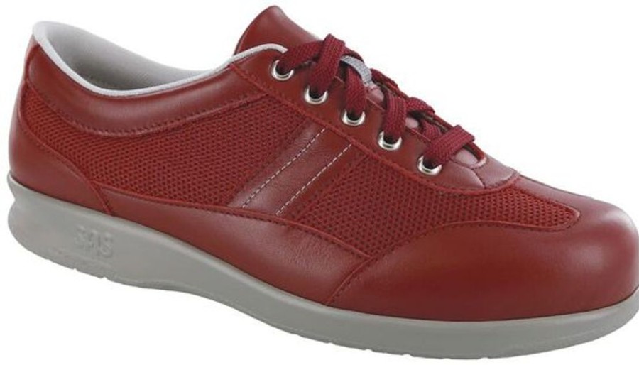 Women SAS Casual Footwear | Sas- Women'S Ft Mesh Shoe Red