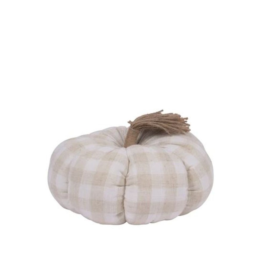 Cottage Kitchen HARMAN Decor | Harman- Plaid Shaped Pumpkin Cuishion