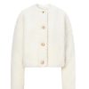 Women MOLLIOLLI Coats & Jackets | Molliolli- Women'S Cropped Crayon Coat Ivory