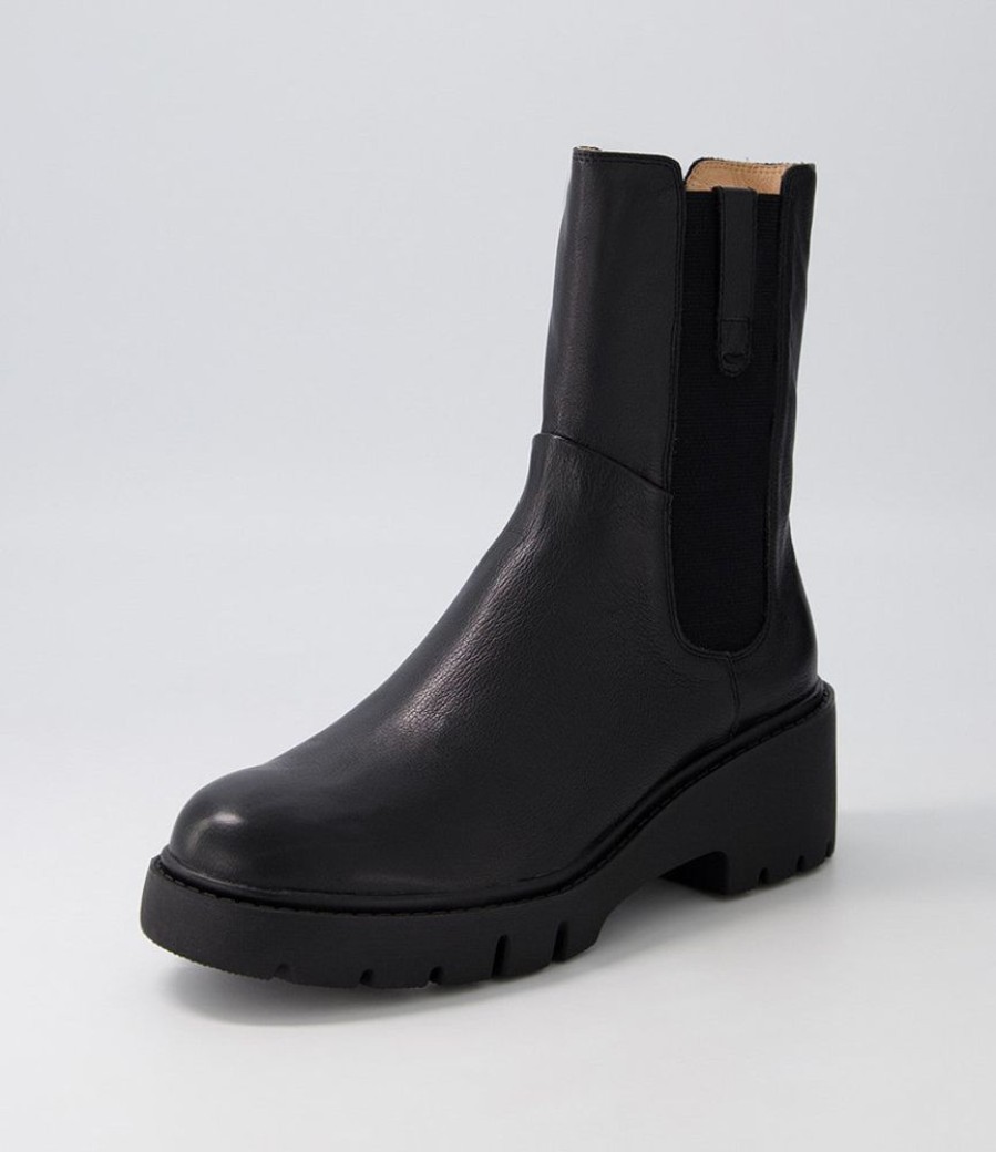 Women DJANGO & JULIET Dress Shoes | Django & Juliette-Women'S Unita Chelsea Boot Black Leather