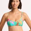 Women SEAFOLLY Tops | Seafolly- Ladies Tropica Bralette Swim Top Jade