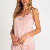 Women PJ SALVAGE Sleepwear & Lounge | Pj Salvage- Love & Lace Cami Pink Tint