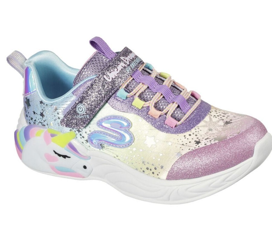 Kid SKECHERS Sneakers | Skechers- Kids Ultra Groove Shoe Purple Multi