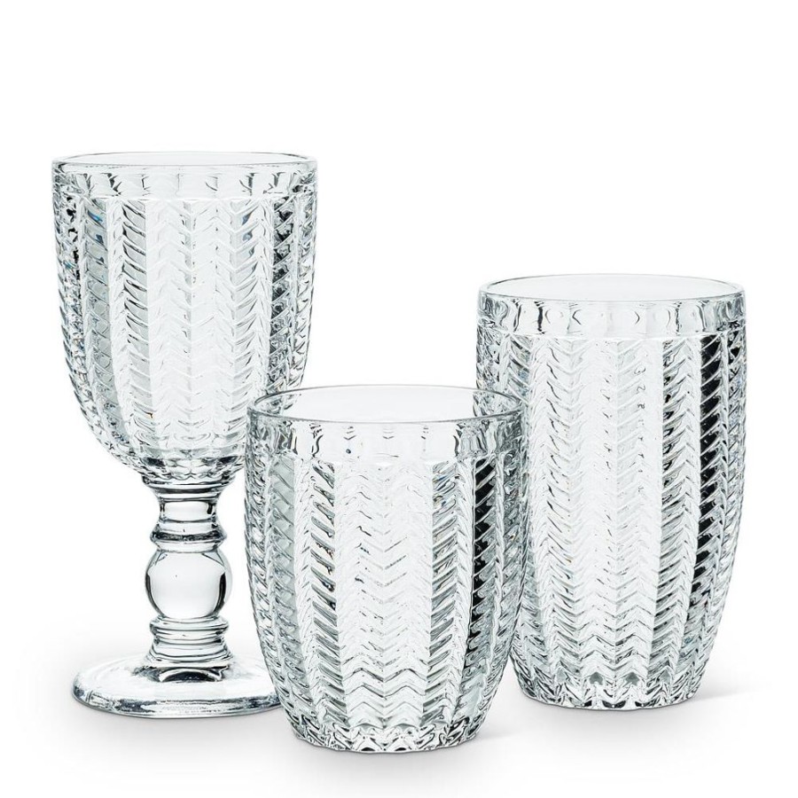 Cottage Kitchen ABBOTT Barware | Abbott- Herringbone High Ball Glass