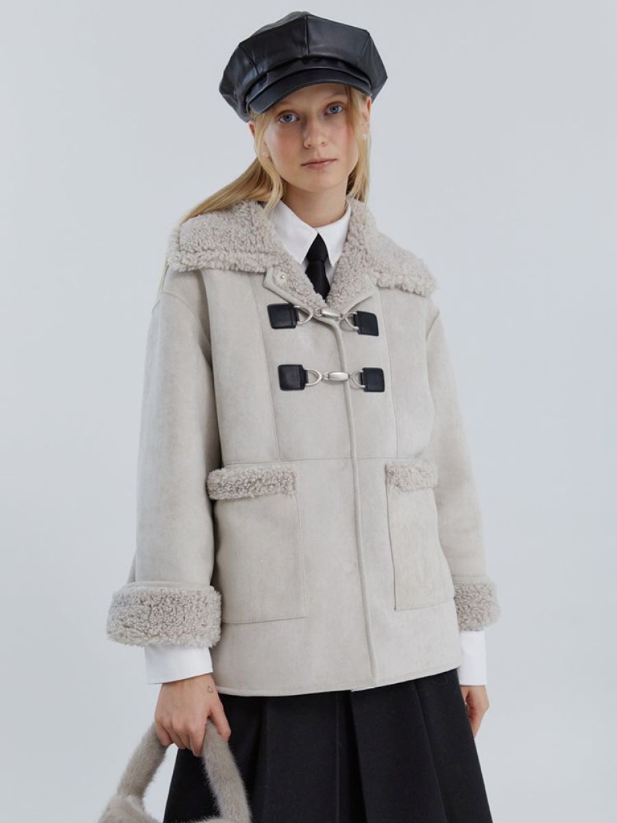 Women MOLLIOLLI Coats & Jackets | Molliolli- Women'S Jennie Coat Lt Grey