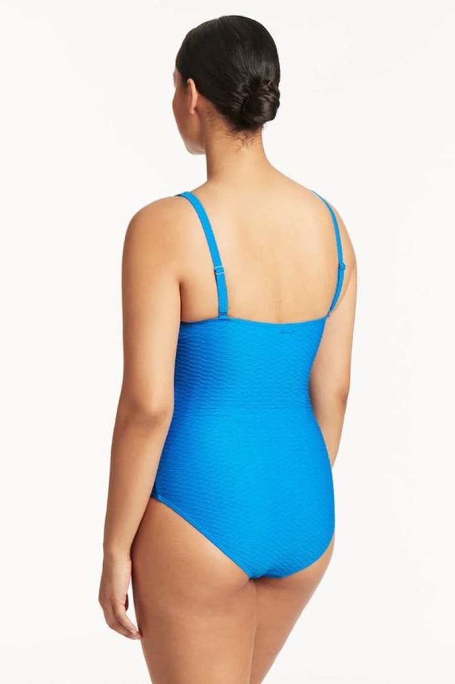 Women SEA LEVEL One Piece | Sea Level- Ladies Honeycomb Cross Front One Piece Capri