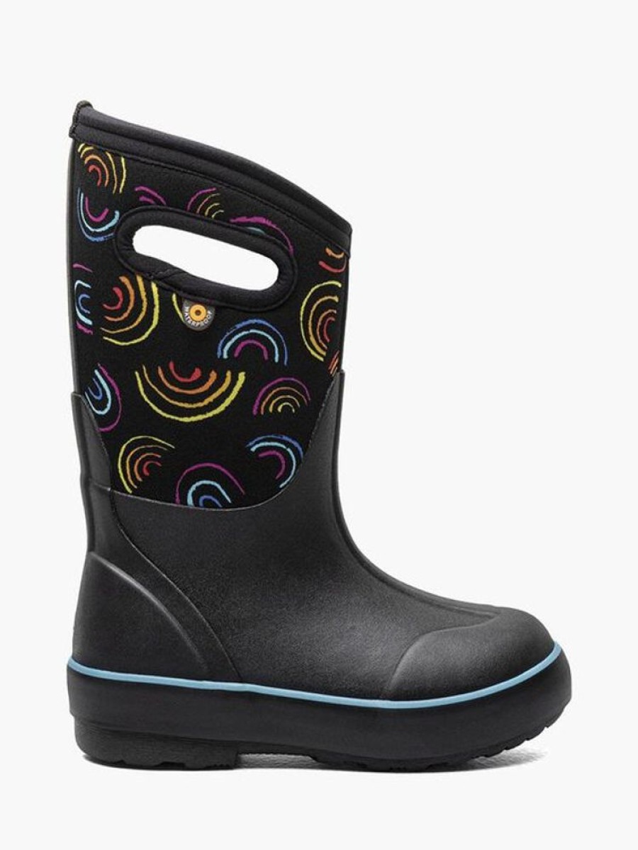 Kid BOGS Winter Boots | Bogs- Kids Classic Ii Wild Rainbows Winter Boot Black Multi