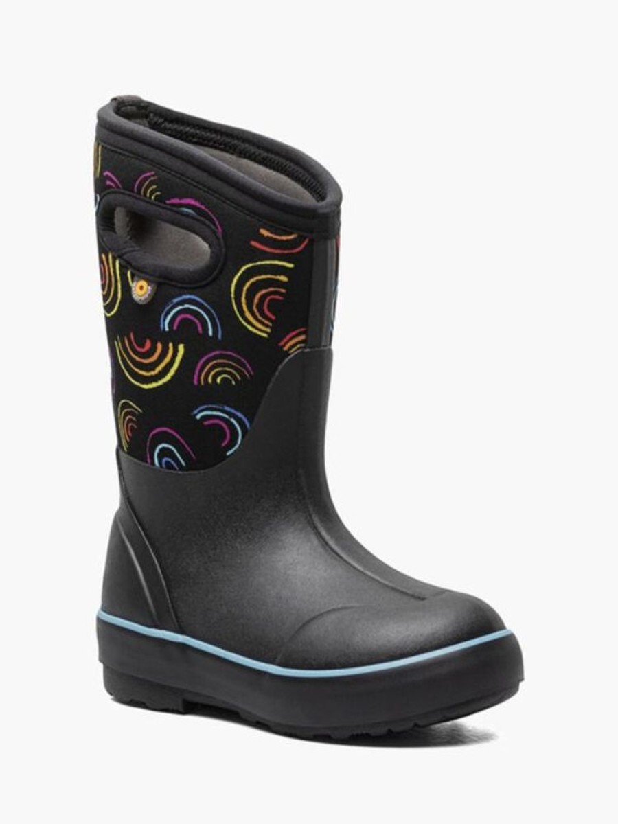 Kid BOGS Winter Boots | Bogs- Kids Classic Ii Wild Rainbows Winter Boot Black Multi