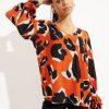 Women JOSEPH RIBKOFF Tops | Joseph Ribkoff- Animal Print Puff Sleeve Top Tandori-Multi