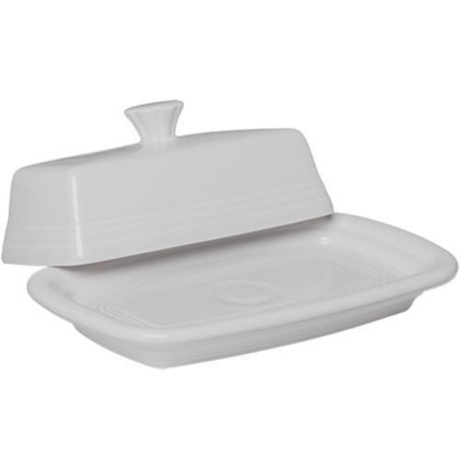 Cottage Kitchen FIESTA Dinnerware | Fiesta-Extra Large Butter Dish White