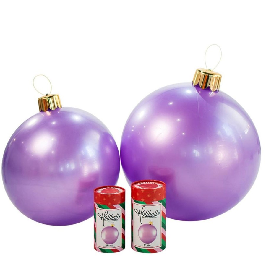 Cottage Kitchen HOLIBALL Ornaments | Holiball- 18" Lilac Inflatable Ball