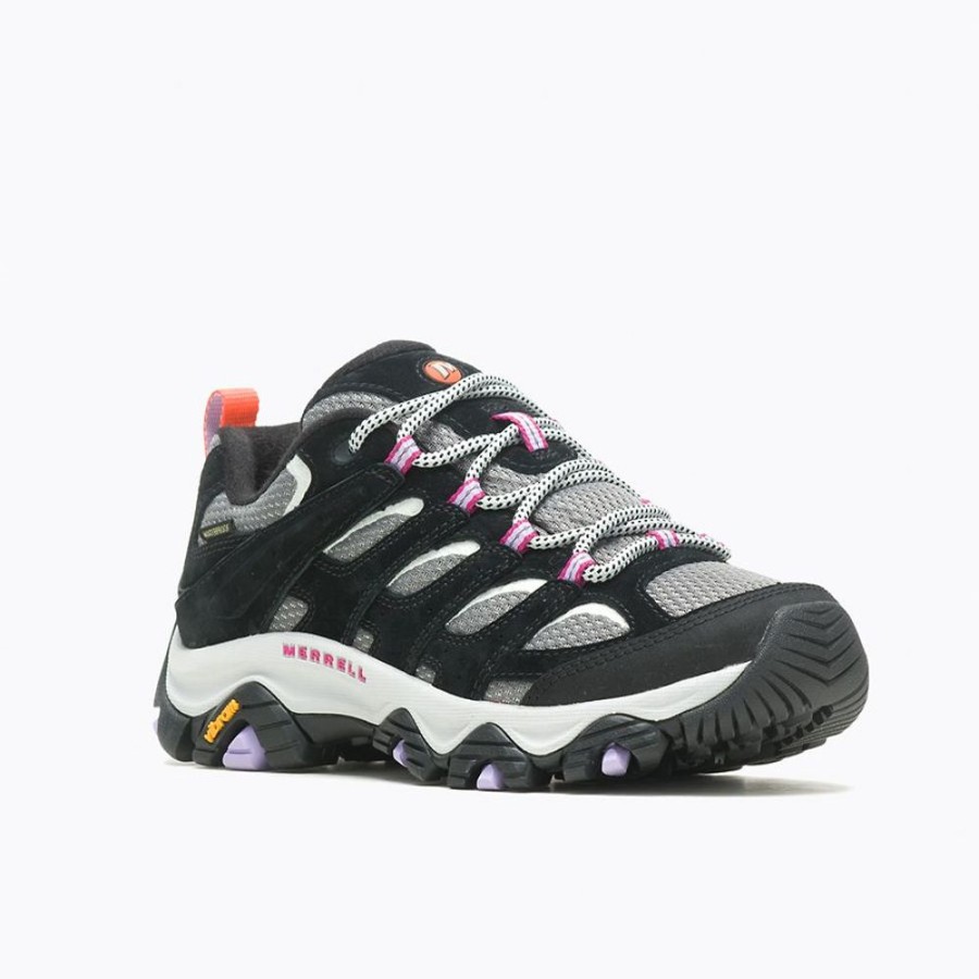 Women MERRELL Casual Footwear | Merrell- Women'S Moab 3 Hiking Shoe Blk-Orchid