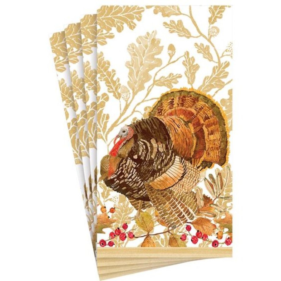 Cottage Kitchen CASPARI Napkins | Caspari- Woodland Turkey Paper Napkins