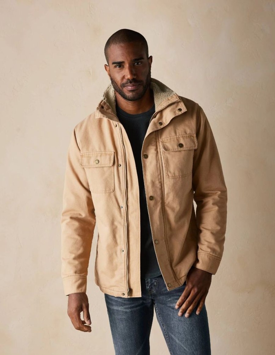 Men NORMAL BRAND Coats & Jackets | Normal Brand- Mens Canvas Chore Coat