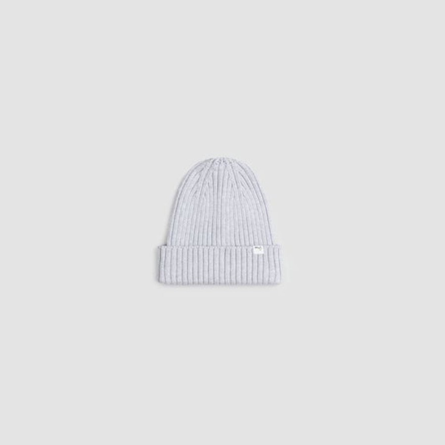 Kid MILES THE LABEL Jackets & Outwear | Miles The Label- Kids Grey Ribbed Beanie Heather Grey